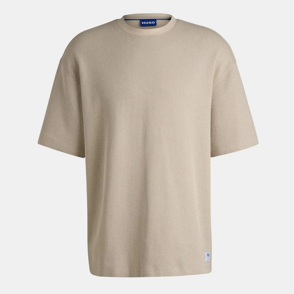 Hugo Waffle T-Shirt in White 121 – Clothing