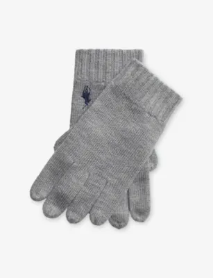 POLO RALPH LAUREN Logo-Embroidered Wool Gloves
