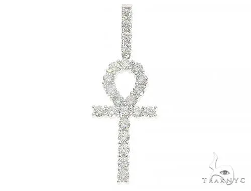 RINA - For Him FACTORY 14K Gold Prong Diamond Ankh Cross 65284 in Rose Gold – Pendant