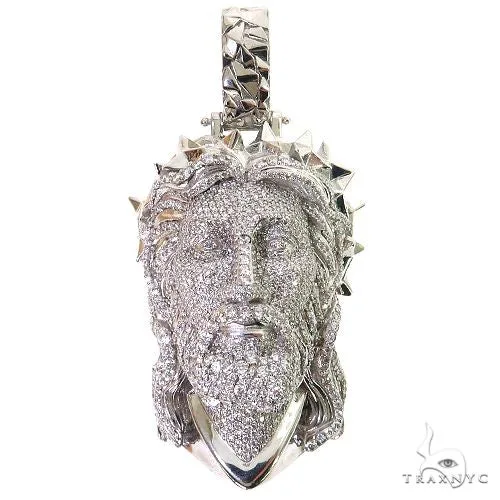 RINA - For Him DISCORD MAX Spikes Crown Jesus Head Diamond Pendant 69404 in Rose Gold – Pendant