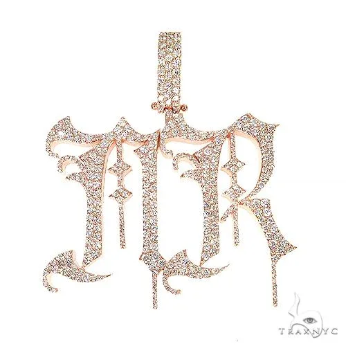 RINA - For Him CUSTOM Custom Made Monogram Diamond Pendant 67117 in Rose Gold – Pendant