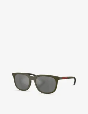 PRADA LINEA ROSSA PS B09SU Square-Frame Acetate Sunglasses detail 3