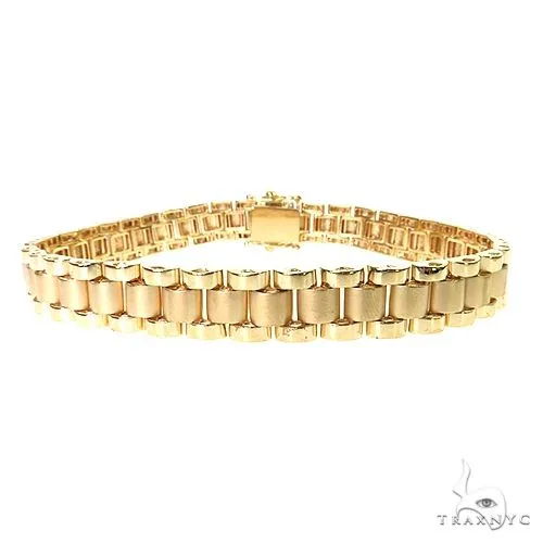 JALGAS - ASTOURIAN 14k Yellow Gold Solid Hand Made Fancy Bracelet 9.7mm 9 inches 69724 in Yellow – Bracelet