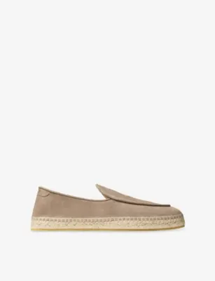 JIMMY CHOO Shenton Velvet Suede Espadrilles - EUR 45 / 11 UK MEN in STONE – Mens | Casual shoes | Espadrilles