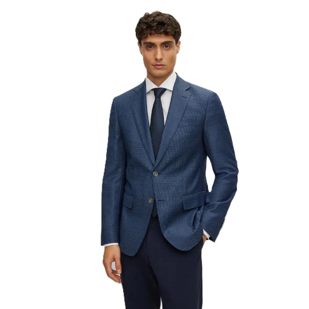 Boss Men's H Hutson Elbow Blazer in Open Blue, additional product view 2