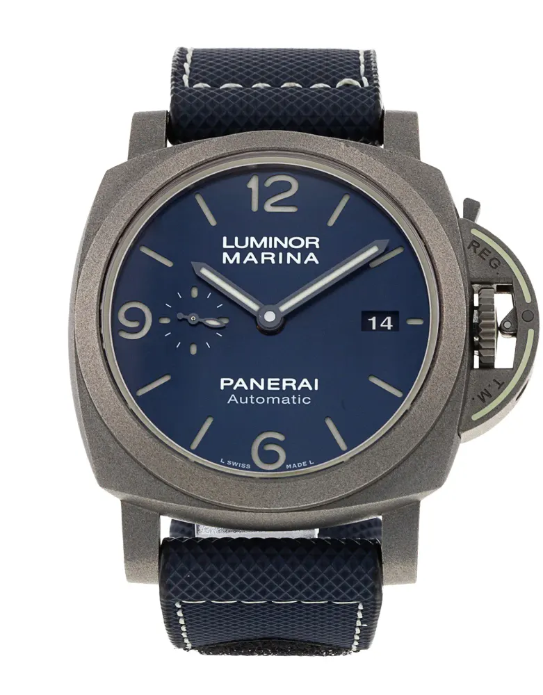 Panerai Luminor Marina PAM01117 — 2020 — Excellent in Blue Quarter Arabic – Pre-owned watches