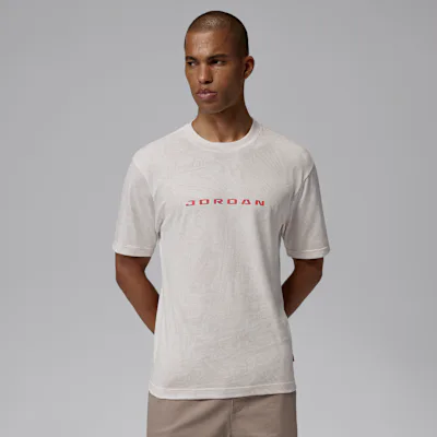 Jordan Brooklyn Men's T-Shirt - Phantom/University Red