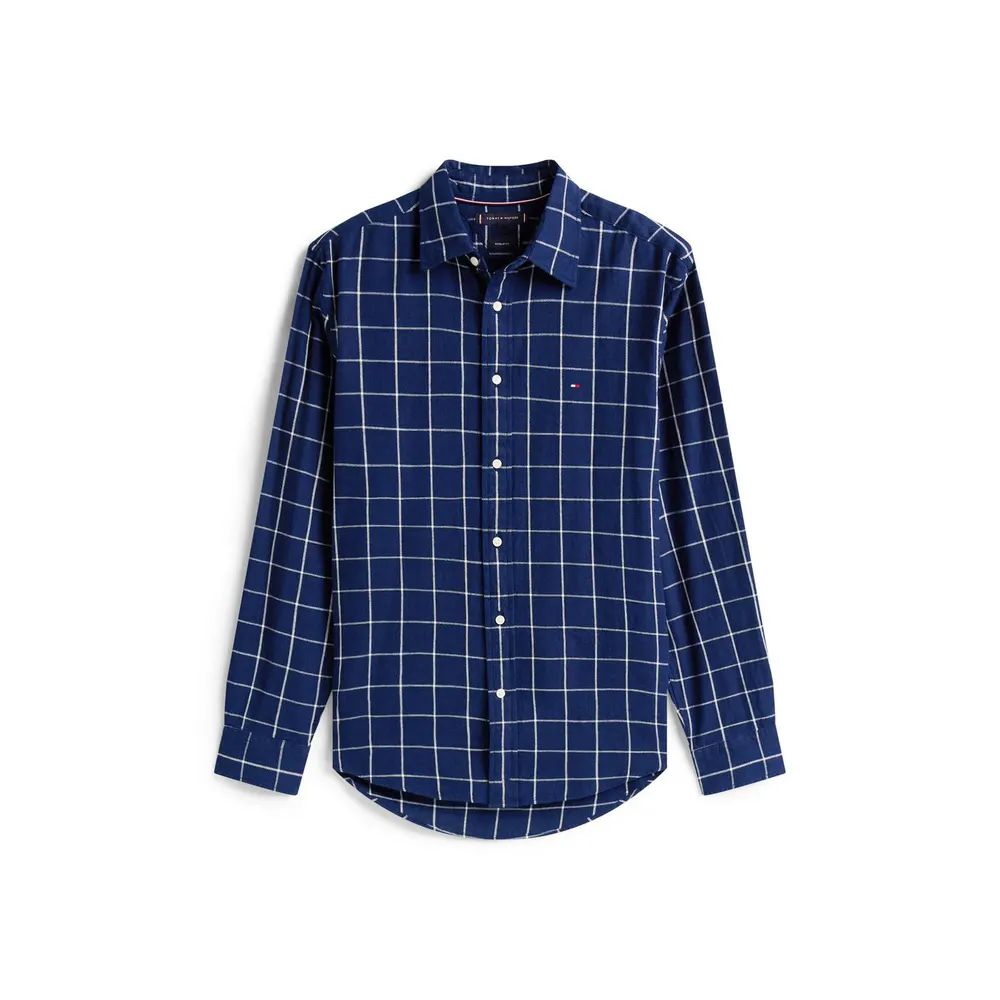 Tommy Hilfiger Men's Twill Check Long Sleeve Patterned Shirt