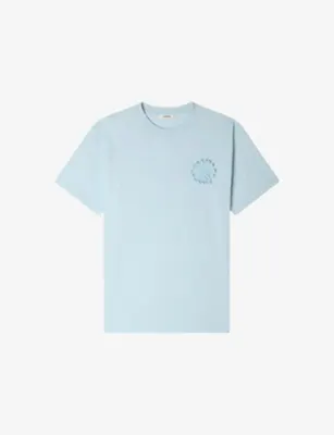 SANDRO Crochet-Flower Short-Sleeved Cotton-Jersey T-Shirt - BUTTER CREAM detail 2