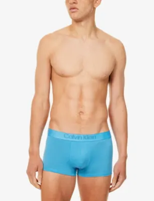 CALVIN KLEIN Branded-Waistband Pack of Three Stretch-Jersey Low-Rise Trunks detail 2