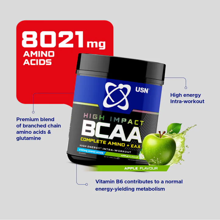 USN BCAA +EAA Apple 400g, additional product view 3