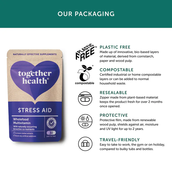 Together Health Stress Aid 30 x Capsules - Naturals detail 3