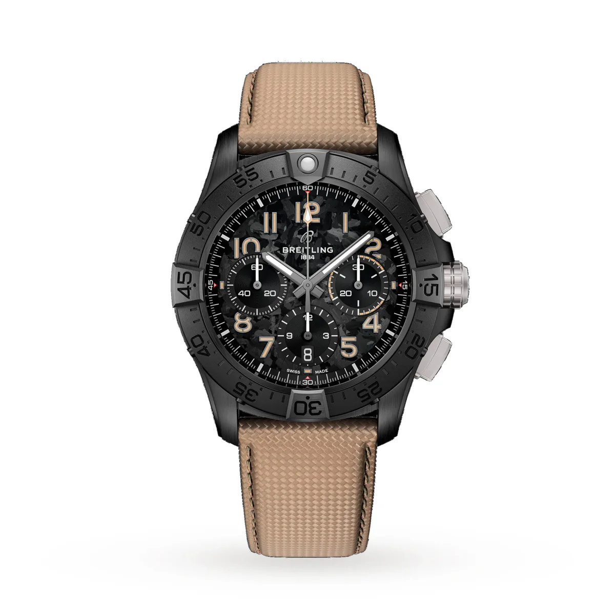 Breitling Avenger B01 Chronograph Night Mission 42mm Mens Watch Beige