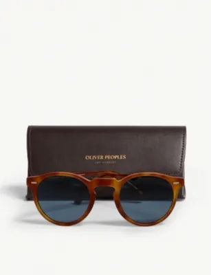 OLIVER PEOPLES Gregory Peck tortoiseshell round-frame sunglasses detail 2