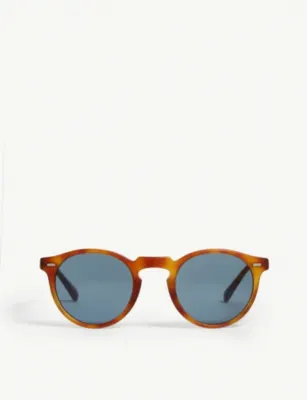 OLIVER PEOPLES Gregory Peck tortoiseshell round-frame sunglasses