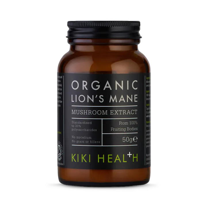 KIKI HEALTH Organic Lion's Mane Mushroom Extract Powder - 50g
