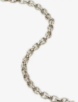 TOM WOOD Lee Thick Rhodium-Plated 925 Sterling Silver Bracelet - 7in detail 3