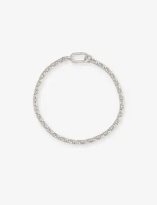 TOM WOOD Lee Thick Rhodium-Plated 925 Sterling Silver Bracelet - 7in