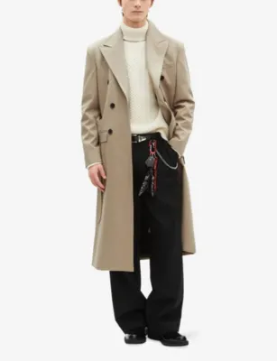 THE KOOPLES Double-Breasted Belted Cotton Trench Coat detail 2