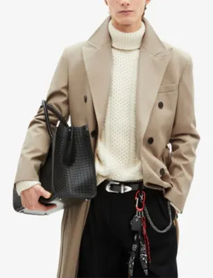 THE KOOPLES Double-Breasted Belted Cotton Trench Coat detail 3