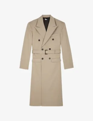 THE KOOPLES Double-Breasted Belted Cotton Trench Coat