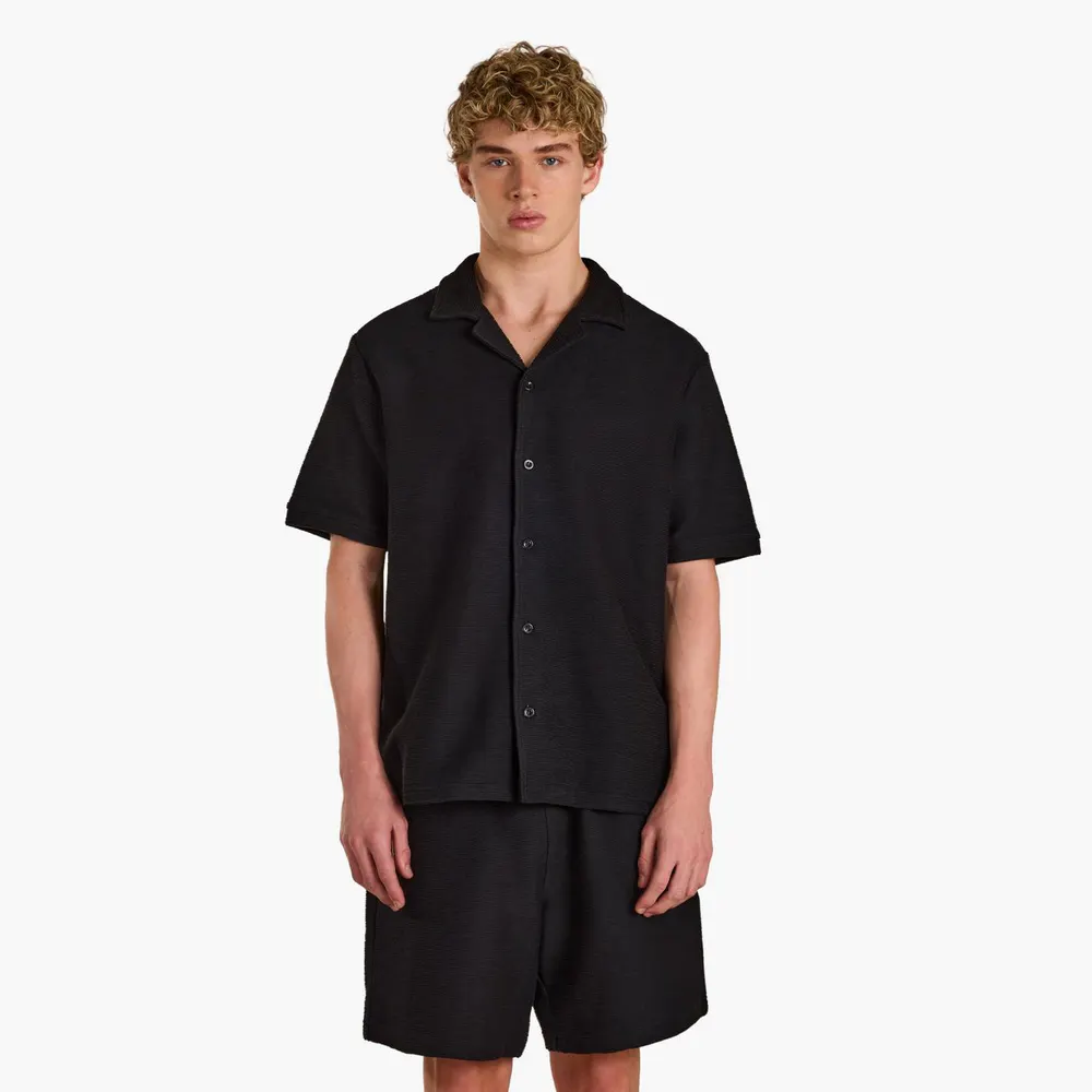 Prevu Men's Ottoman Short Sleeve Plain Shirt detail 3