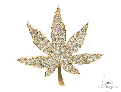 RINA - For Him CUSTOM 14k Diamond Maple Leaf Pendant 39993 in Rose Gold – Pendant