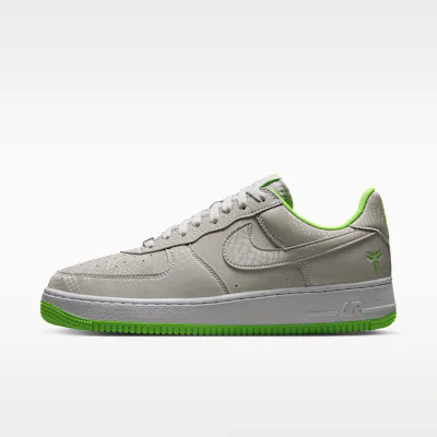 Nike Kobe Air Force 1 Low Men's Shoes - Vast Grey/White/Electric Green