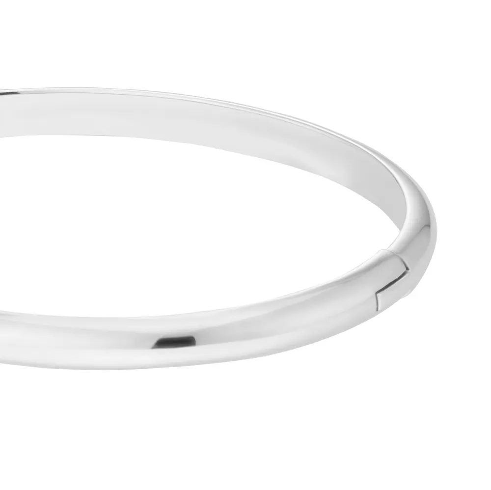 For Him Sterling Silver Solid Hinged Bangle detail 3