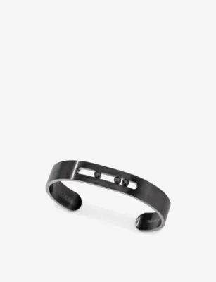 MESSIKA Move Titanium And 0.27ct Diamond Bangle Bracelet - XS