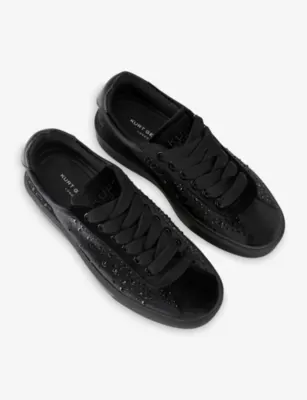 KURT GEIGER LONDON Albion Retro Velvet Trainers - EUR 43 / 9 UK MEN in BLK/OTHER, additional product view 2
