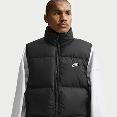 Nike Sportswear Club Men's Therma-FIT Down Puffer Vest - Black/White in Black/White – Nike men's and unisex