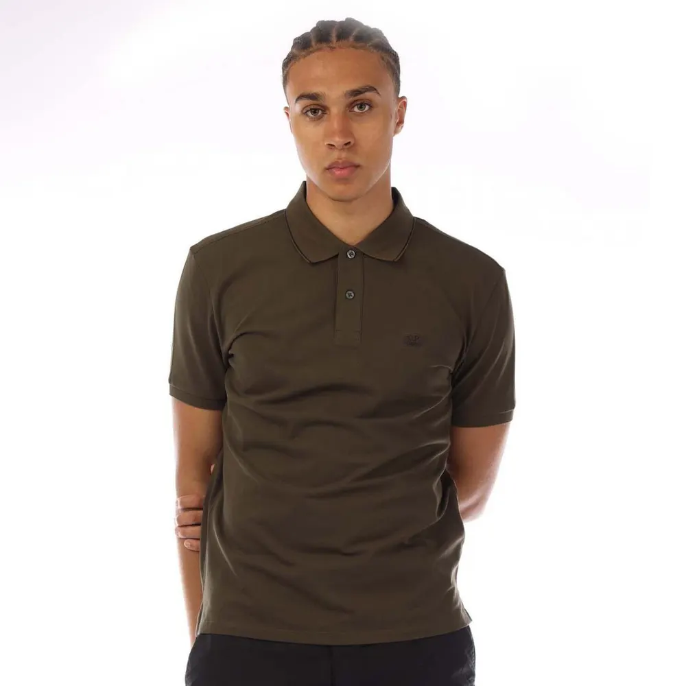 CP Company Stretch Piquet Logo Polo Shirt