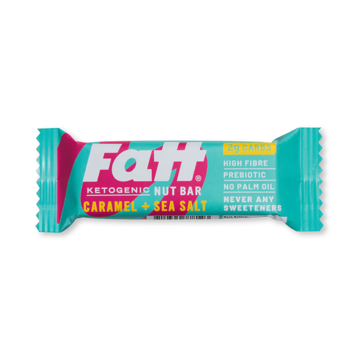 Fatt Prebiotic Caramel + Sea Salt Keto Bar (4 x 30g)