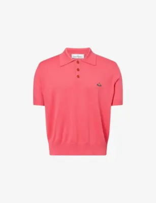 VIVIENNE WESTWOOD Mark Orb-Embroidered Cotton and Cashmere-Blend Polo Top