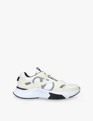 VALENTINO GARAVANI Demivee Mesh and Suede Trainers - EUR 42.5 / 8.5 UK MEN in WHITE/COMB – Mens | Trainers | Lace up trainers