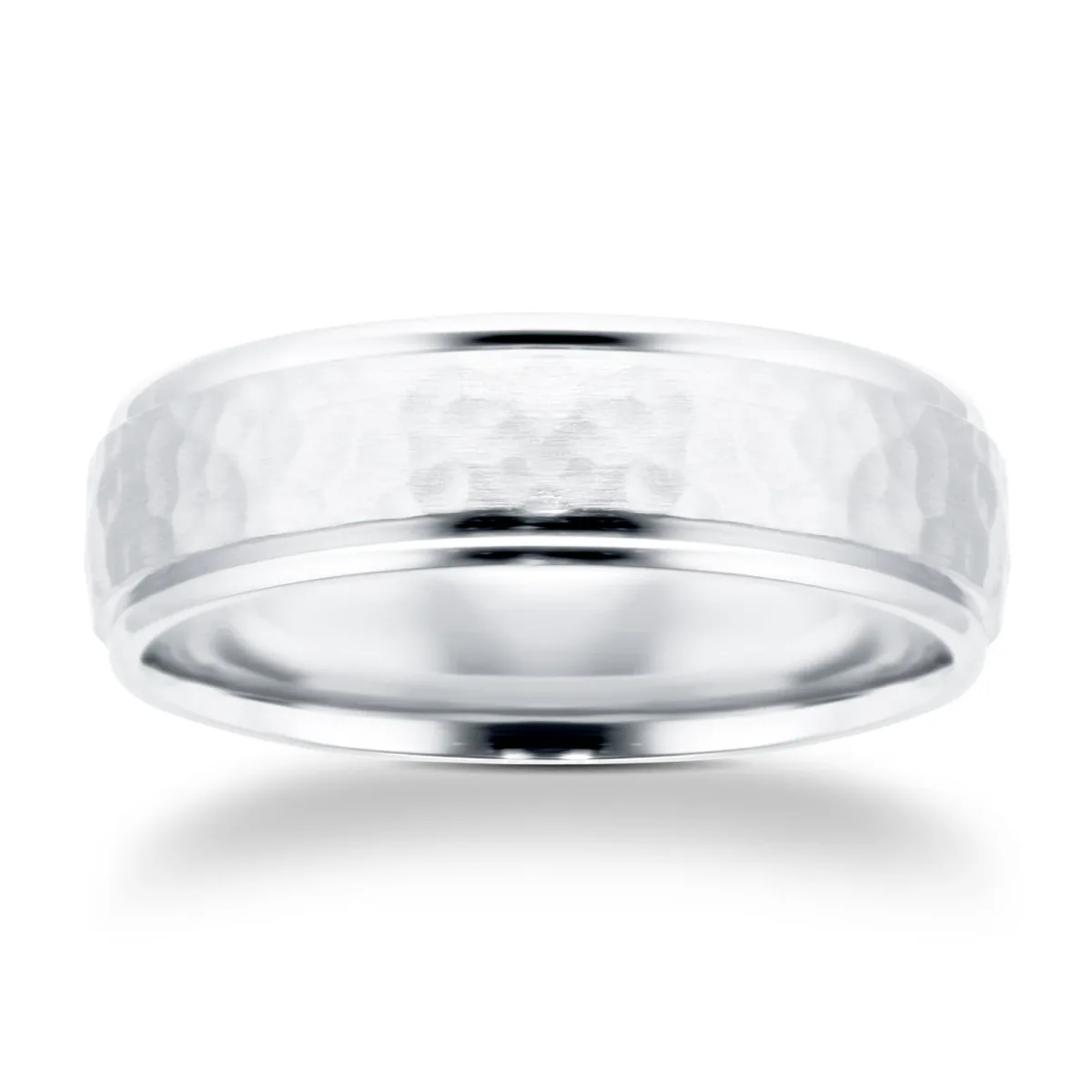 For Him Palladium 500 6mm Hammered Band