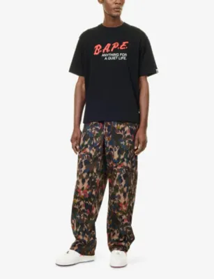 A BATHING APE Motto Logo-Print Cotton T-Shirt detail 2