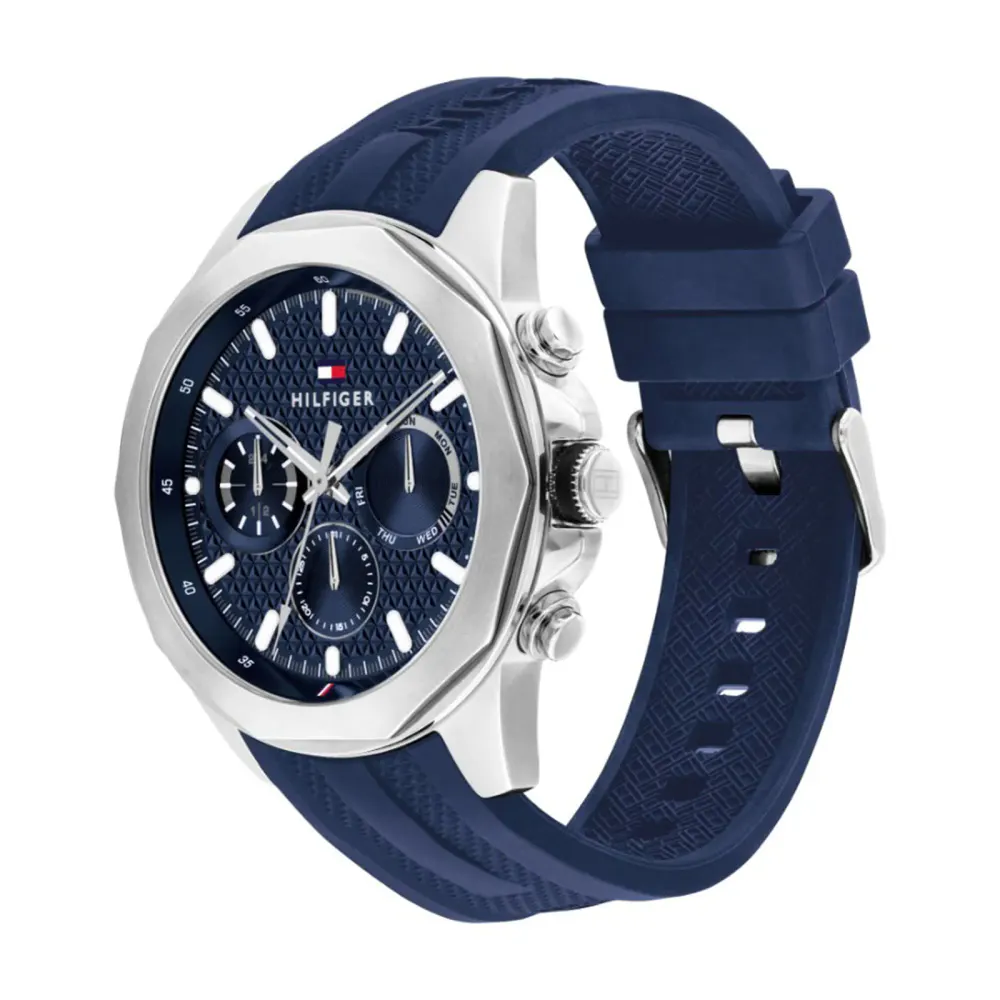 Tommy Hilfiger Lars Rubber Strap Blue Dial Mens Watch detail 2