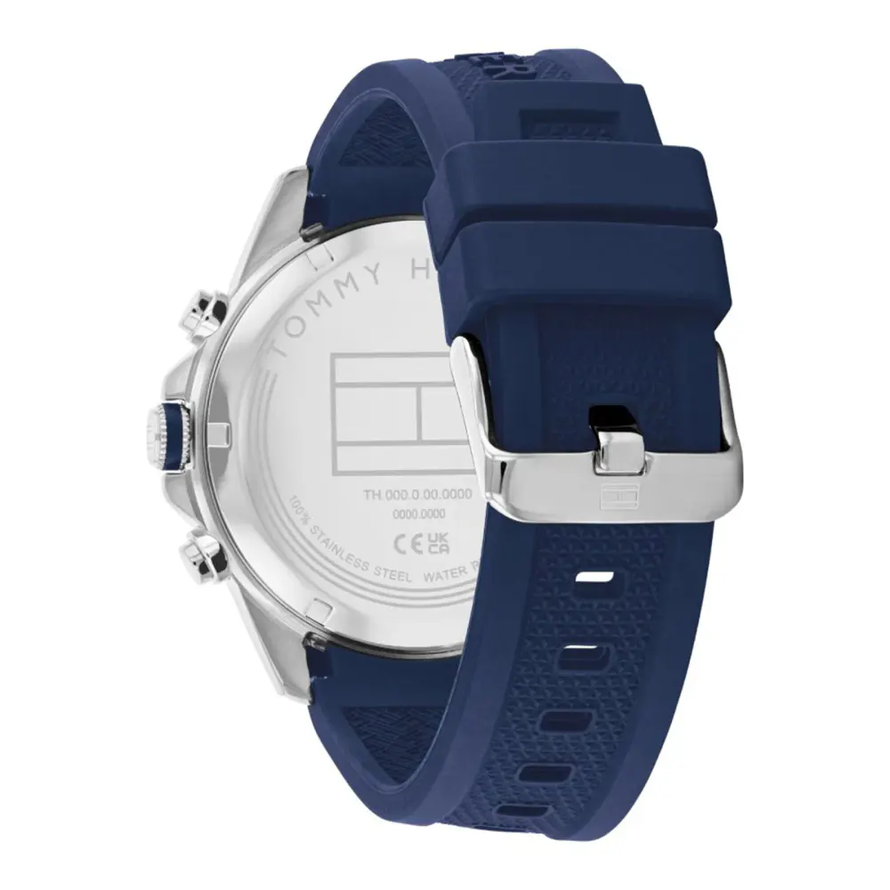 Tommy Hilfiger Lars Rubber Strap Blue Dial Mens Watch detail 3