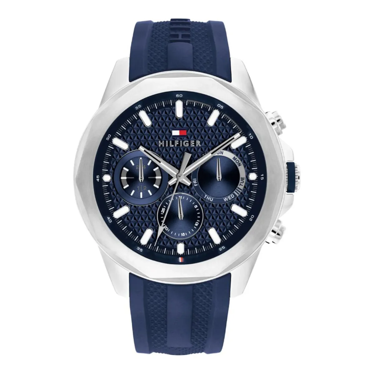 Tommy Hilfiger Lars Rubber Strap Blue Dial Mens Watch
