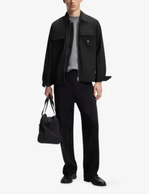 HUGO Branded Zip-Up Woven Shirt detail 2