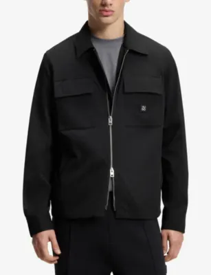 HUGO Branded Zip-Up Woven Shirt detail 3