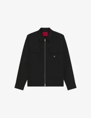 HUGO Branded Zip-Up Woven Shirt