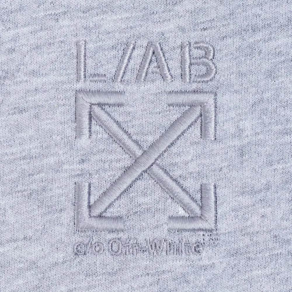 L AB Off White Men's Classic Crew Cotton Short-Sleeve T-Shirt detail 2
