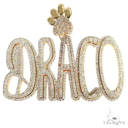 RINA - For Him CUSTOM Custom Made Diamond Name Pendant 67874 in Rose Gold – Pendant