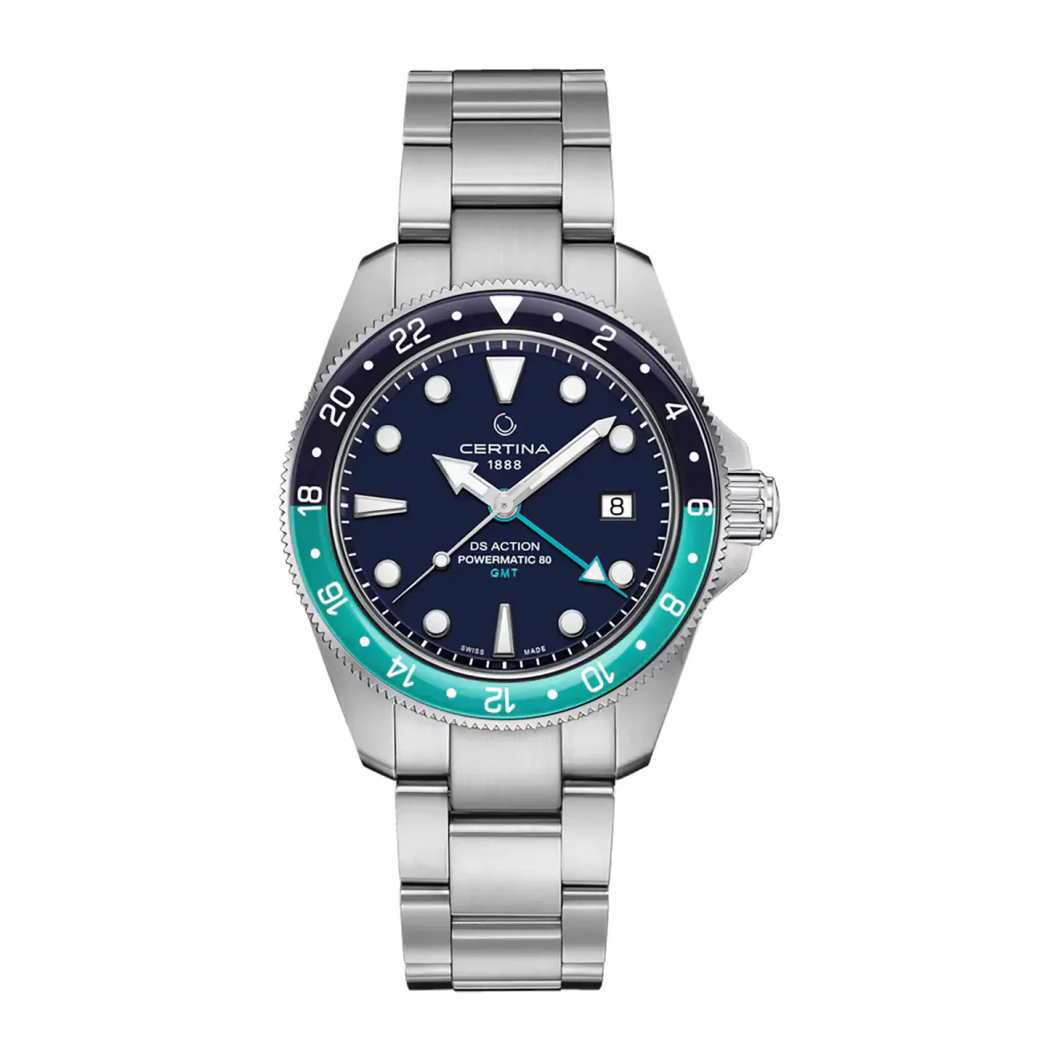 Certina DS Action GMT Powermatic 80, Blue Dial