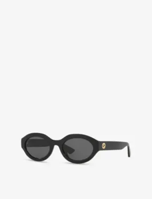 GUCCI GG1579S Oval-Frame Injected Sunglasses detail 2