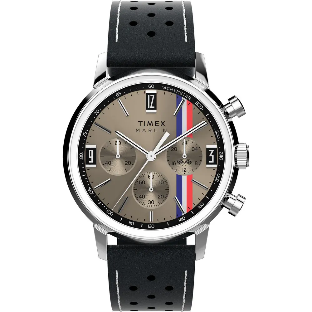 Timex Men's L Marlin Analogue Quartz Watch in Silver – Accessories