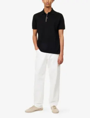 PAUL SMITH Striped Short-Sleeve Cotton Polo Shirt detail 2